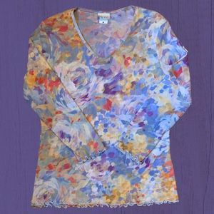 Mesh Floral Longsleeve Top